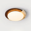 modern beige travertine halo led ceiling light