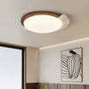 modern beige travertine halo led ceiling light