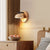 modern beige travertine hemispherical led wall light