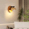 modern beige travertine hemispherical led wall light