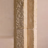 modern beige travertine octagonal table lamp