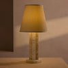 modern beige travertine octagonal table lamp