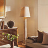modern beige travertine paper floor lamp