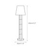 modern beige travertine paper floor lamp