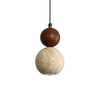 modern beige travertine round pendant lamp