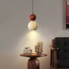 modern beige travertine round pendant lamp