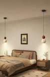 modern beige travertine round pendant lamp