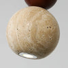 modern beige travertine round pendant lamp