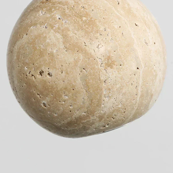 modern beige travertine round pendant lamp