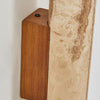modern beige travertine wood cylinder wall lamp 3