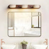 modern beige travertine wood duo led wall light