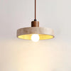 modern beige travertine wood globe pendant light