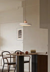 modern beige travertine wood pendant lamp 2