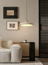 modern beige travertine wood pendant lamp 2