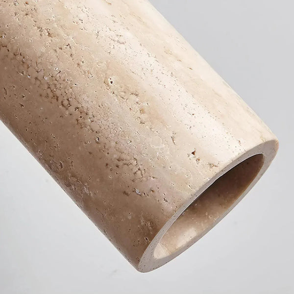 modern beige travertine wood wall sconce