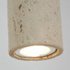 modern beige travertine wood wall sconce