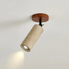 modern beige travertine wood wall sconce