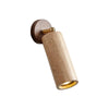 modern beige travertine wood wall sconce