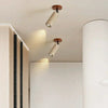 modern beige travertine wood wall sconce