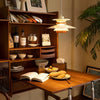 modern beige walnut multilayer metal pendant light