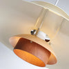 modern beige walnut multilayer metal pendant light