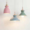 modern beige walnut multilayer metal pendant light