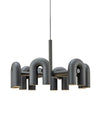 modern black abs aluminum modular led chandelier