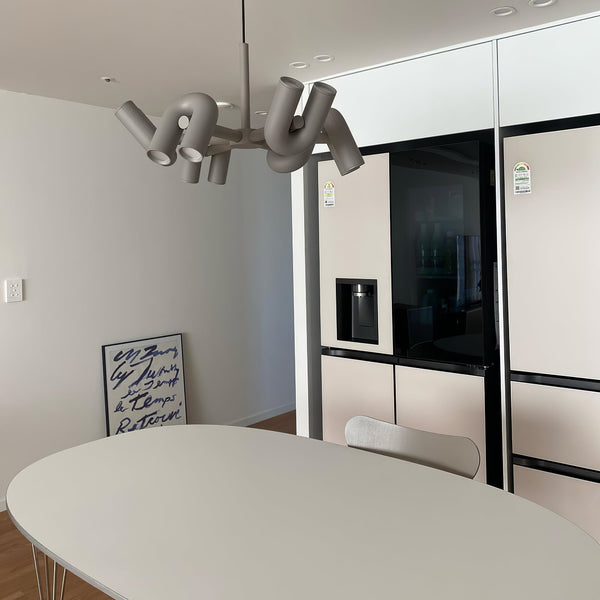 modern black abs aluminum modular led chandelier