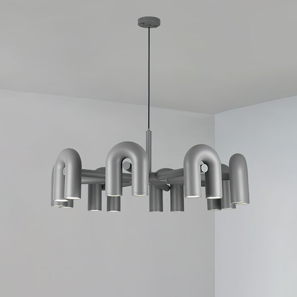 modern black abs aluminum modular led chandelier