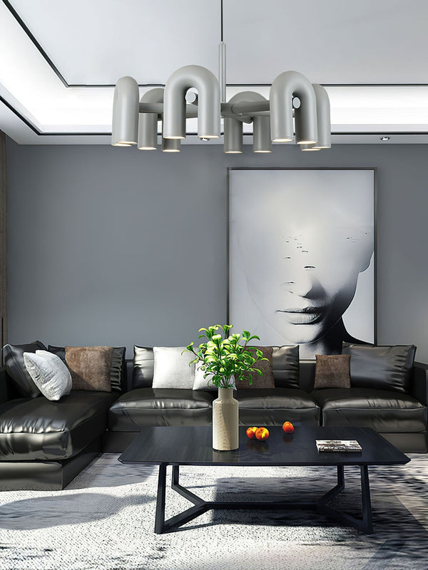 modern black abs aluminum modular led chandelier