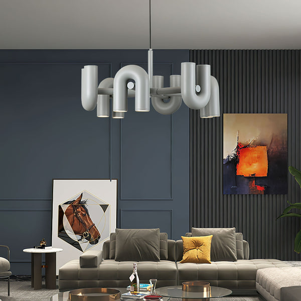 modern black abs aluminum modular led chandelier