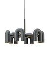 modern black abs aluminum modular led chandelier