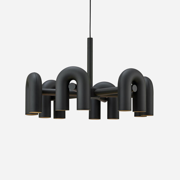 modern black abs aluminum modular led chandelier
