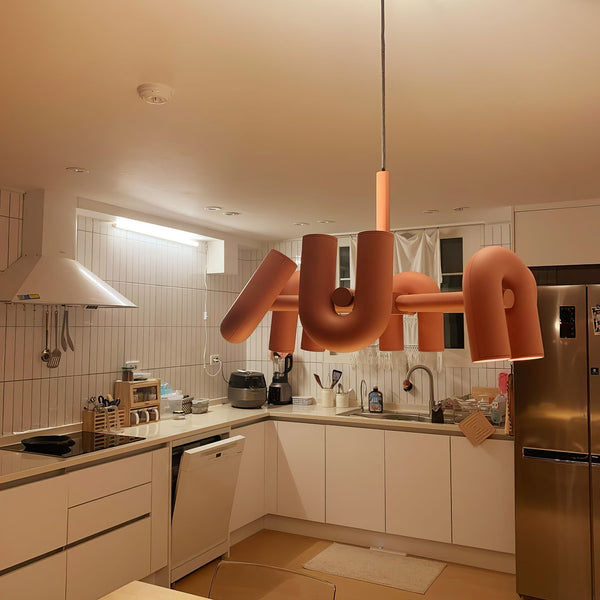 modern black abs aluminum modular led chandelier