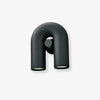 modern black abs aluminum u shape led wall sconce