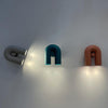 modern black abs aluminum u shape led wall sconce