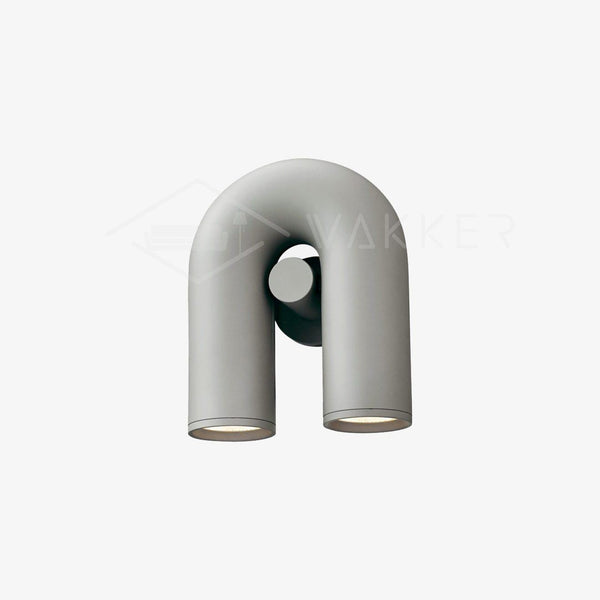 modern black abs aluminum u shape led wall sconce