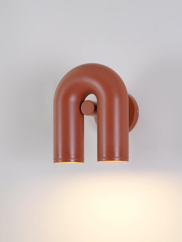 modern black abs aluminum u shape led wall sconce