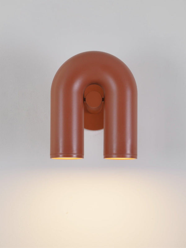modern black abs aluminum u shape led wall sconce