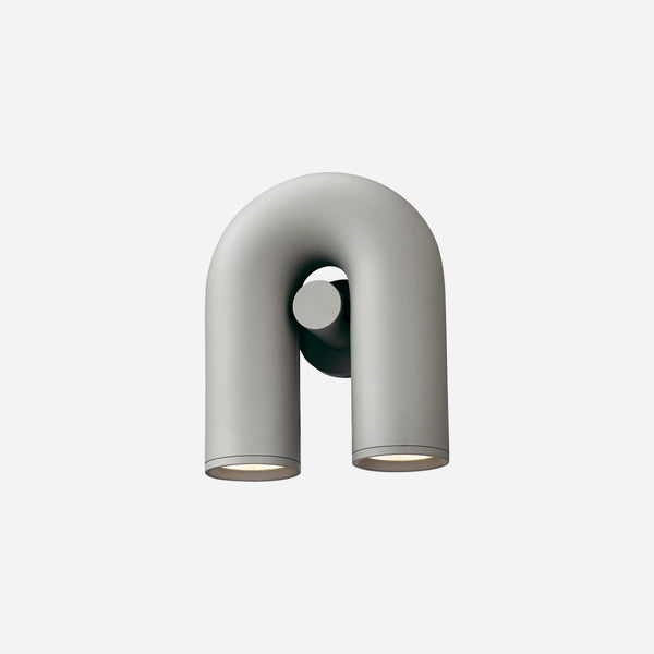 modern black abs aluminum u shape led wall sconce