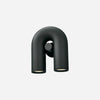 modern black abs aluminum u shape led wall sconce