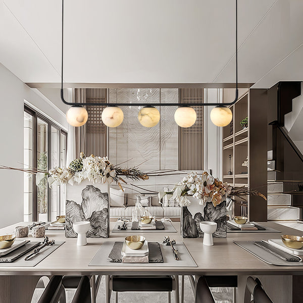 modern black alabaster pendant lamp