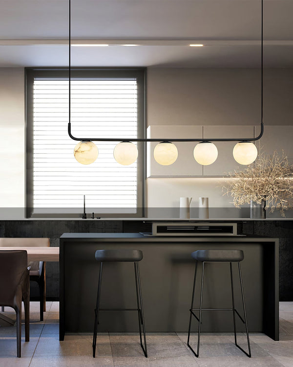 modern black alabaster pendant lamp