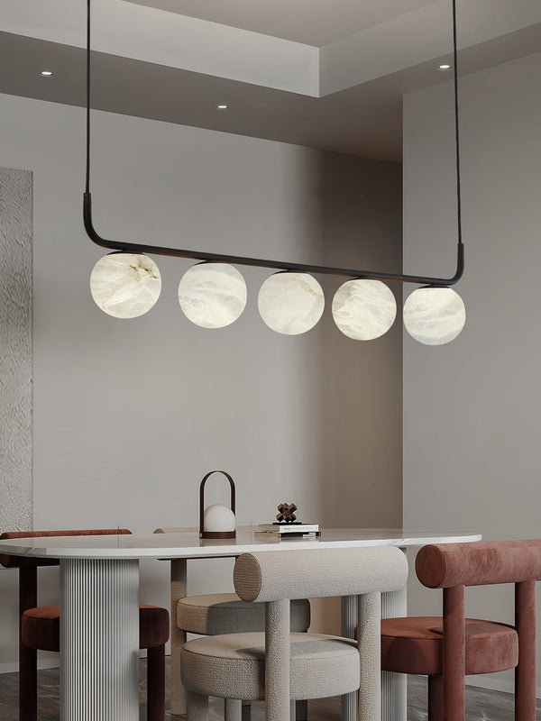 modern black alabaster pendant lamp