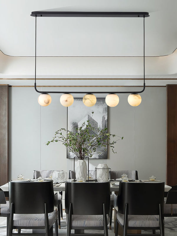 modern black alabaster pendant lamp