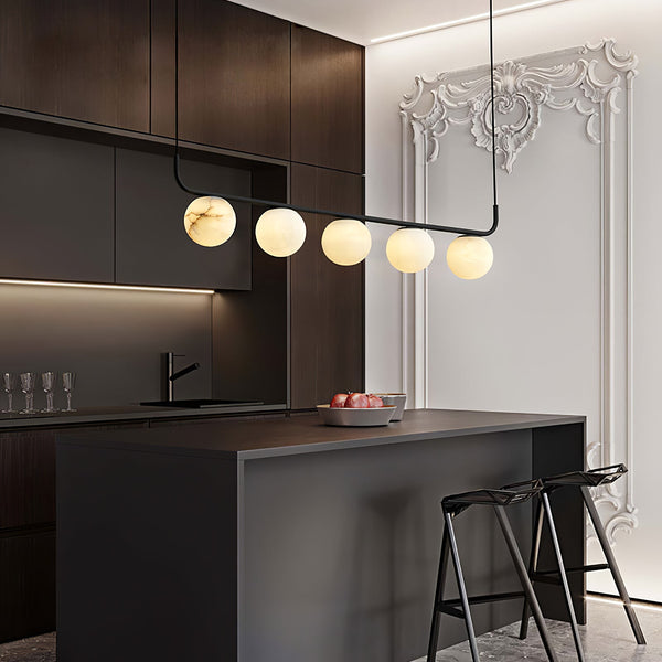 modern black alabaster pendant lamp