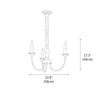 modern black ash wood candle style chandelier