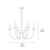 modern black ash wood candle style chandelier