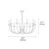 modern black ash wood candle style chandelier