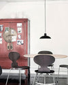 modern black carbon steel dome pendant lamp